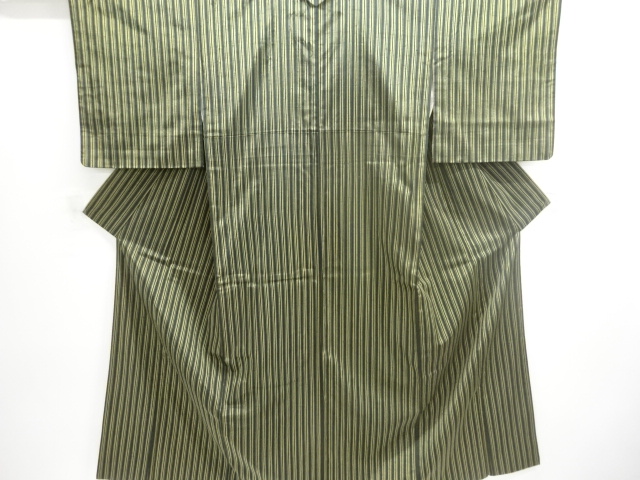 JAPANESE KIMONO / TSUMUGI / WOVEN STRIPE 